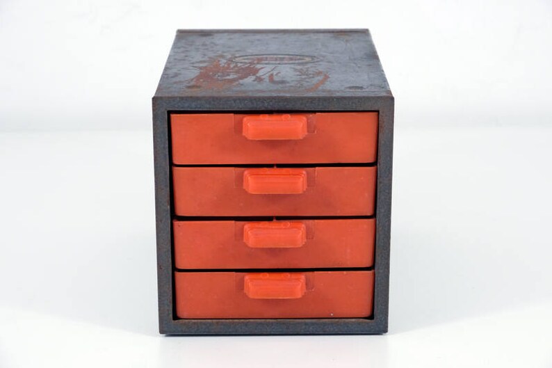 Small Metal Cabinet With 4 Drawers Etsy