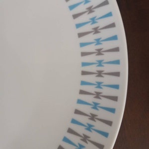 Vintage Narumi Elite Fine China CONFETTI Pattern 12" Chop Plate~ Mid-Century Modern Retro Kitchen ~ FREE SHIP