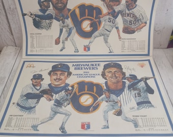 Milwaukee Brewers 11 X 17 Placemats 1982 American League 
