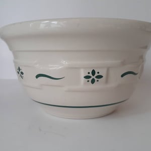 Longaberger Woven Traditions Heritage Green 8.25&quot; Mixing Bow ~ Near Mint~ FREE SHIP