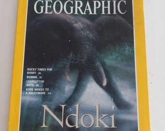 National Geographic July 1995 Back Issue~ "Ndoki Last Place On Earth" Special Issue Double Map Supplement: Heart of the Rockies FREE SHIP