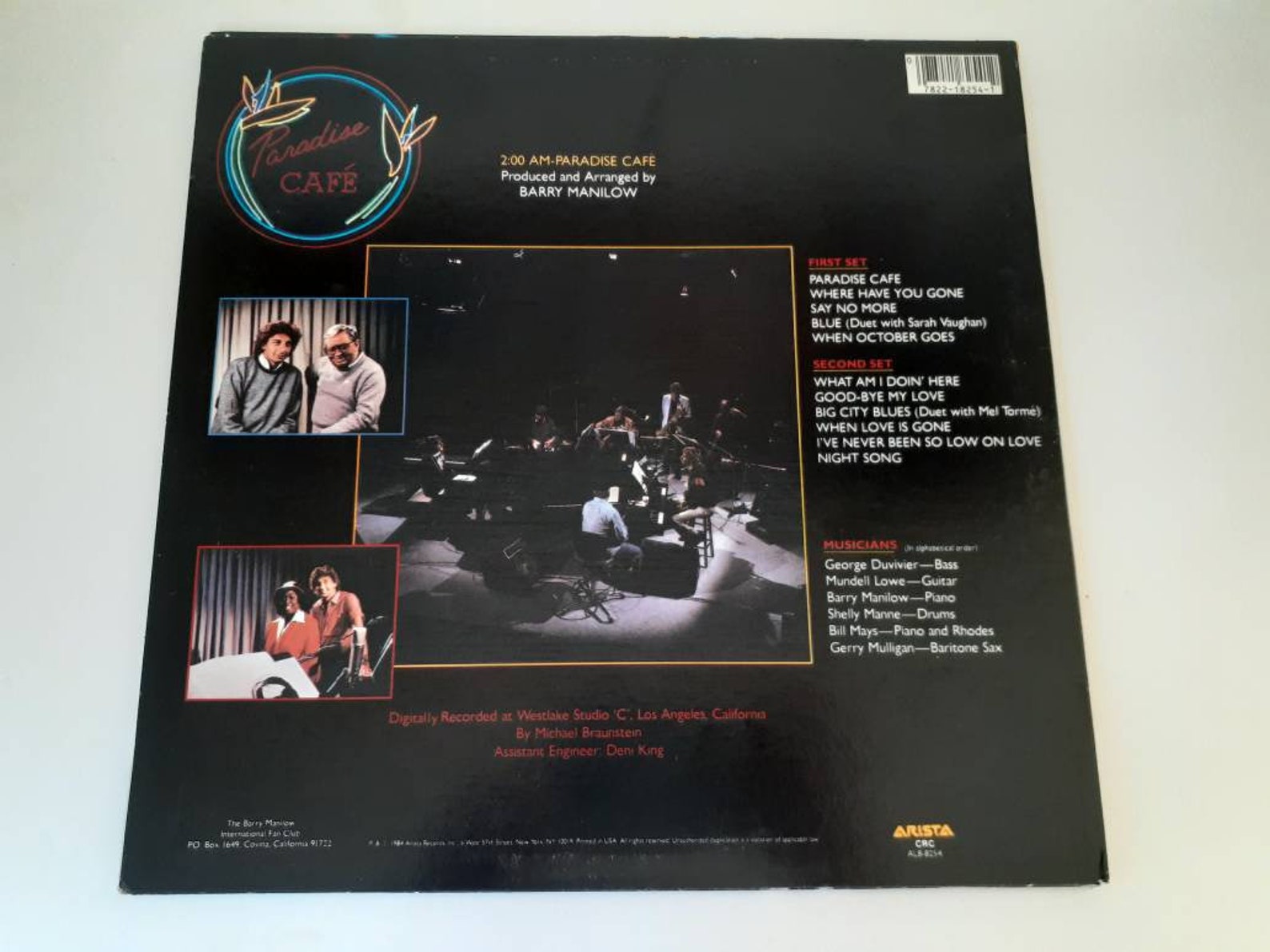 BARRY MANILOW 1984 Vinyl 2:00 AM Paradise Cafe Very Good | Etsy