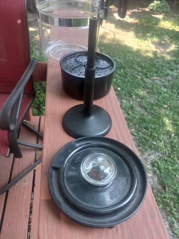 Vintage Gemco Heat Resistant Stove Top Glass Percolator Coffee Pot