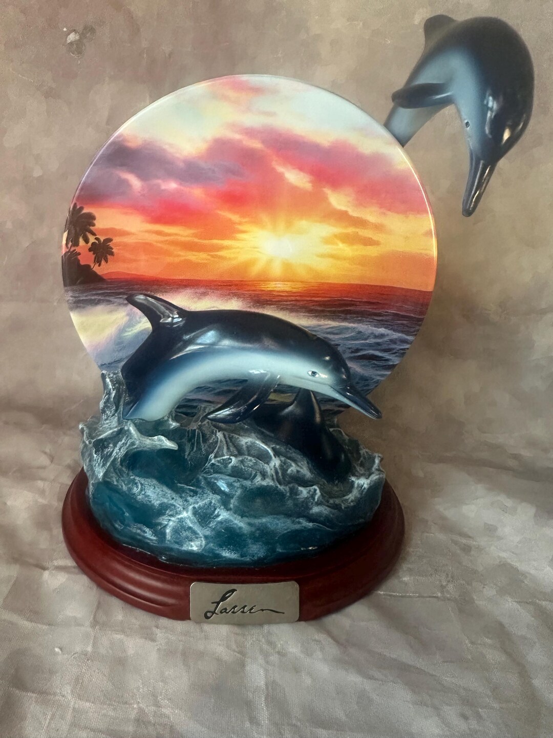 Lassen Beautiful Collectible Dolphin Plate 