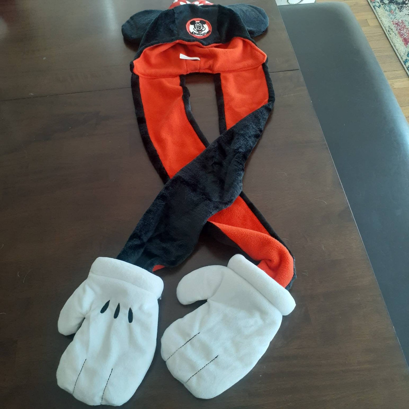 Vintage Mousketeers Hat Attached Scarf and Gloves Adult Size Etsy