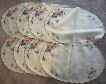 Villeroy and Boch Amapola Linen Placemats~ 8 Pieces~ FREE SHIPPING