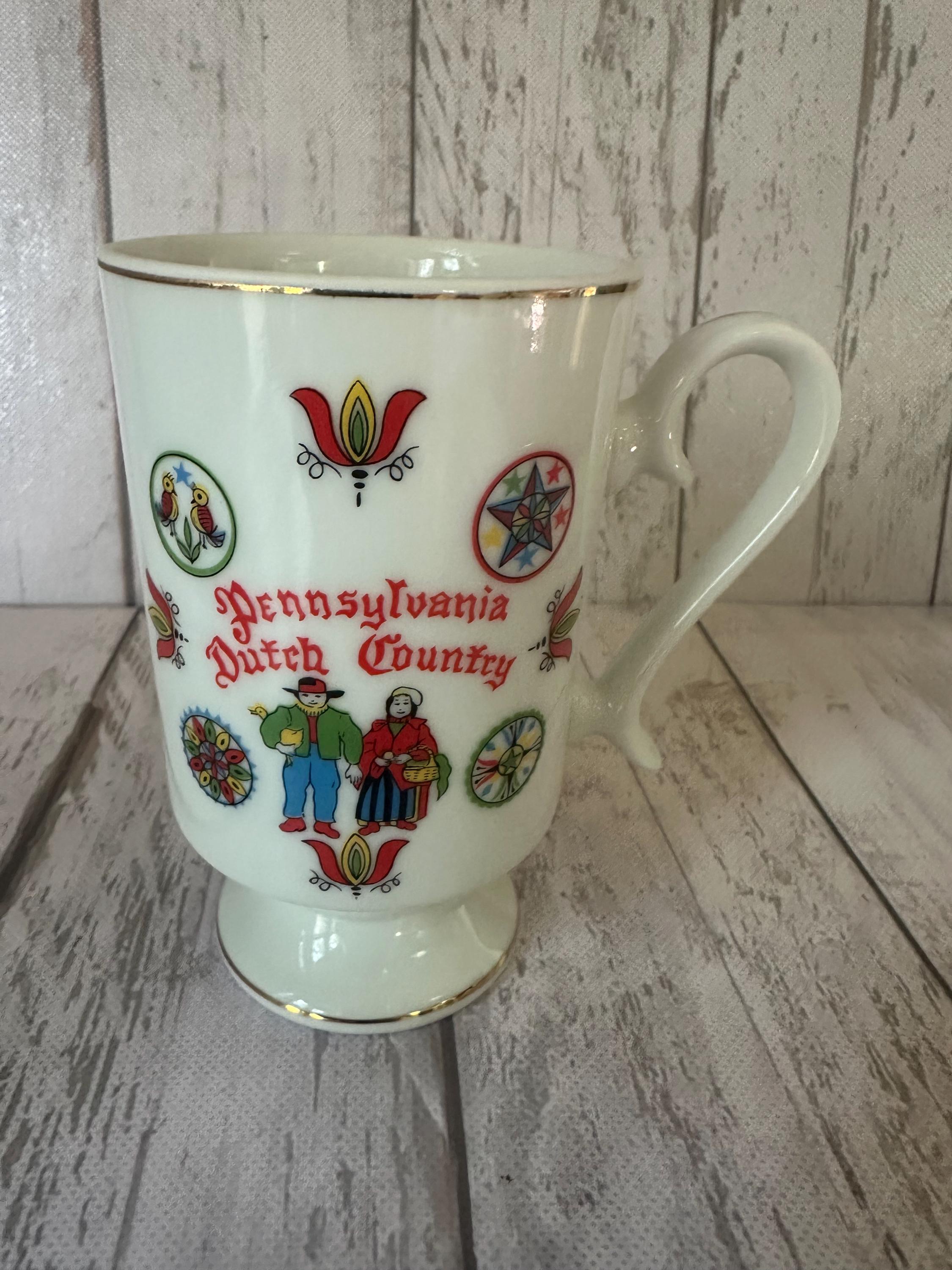 Girls Don’t Cry MILK GLASS PEDESTAL MUG Vintage Milk Glass 