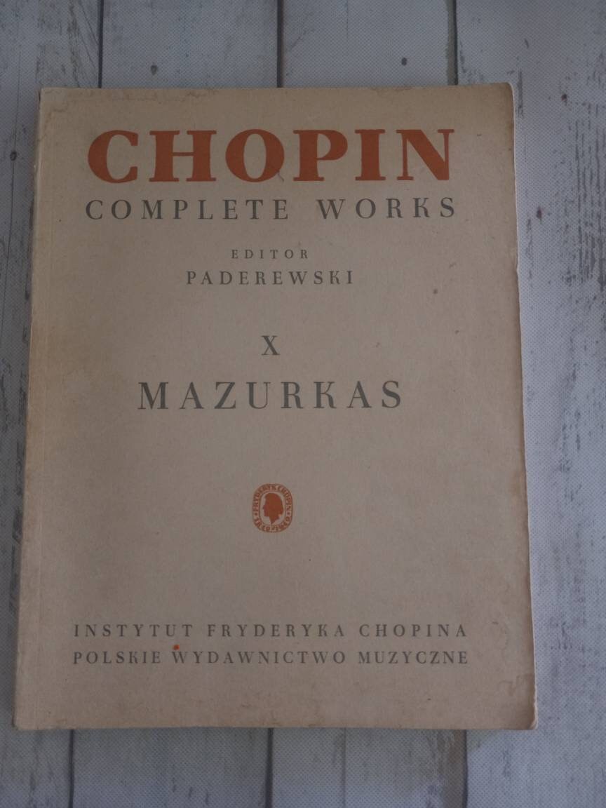 Softcover　Etsy　Piano　Mazurkas　Works　for　X　Large　Chopin　Complete