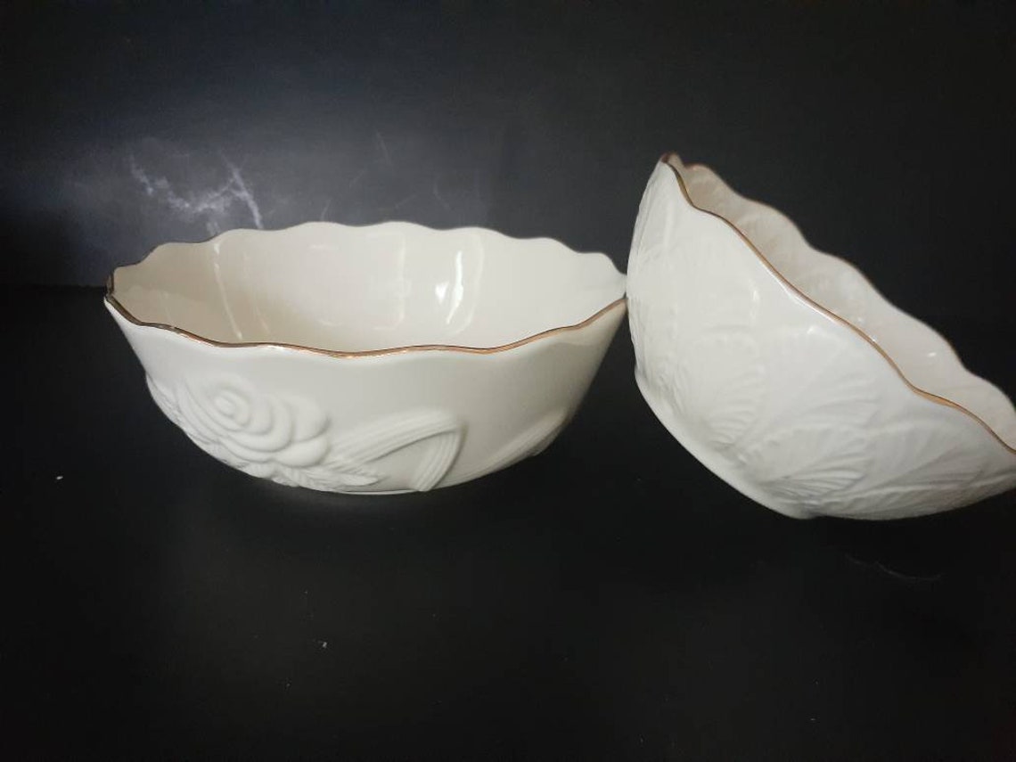 Lenox Bowls Cereal/bonbon/all Purpose Greenfield Rose Etsy UK