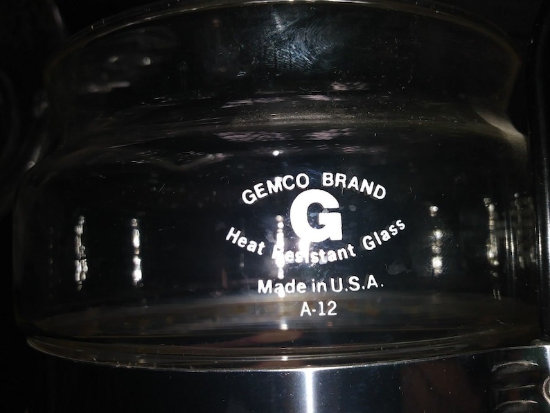 Vintage GEMCO Coffee Po 4-6 Cup A-12~ Includes Insides ~ VGC ~ Free Ship