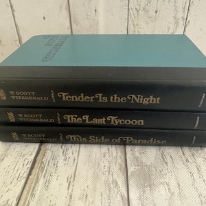 Lot of Three F. Scott Fitzgerald Novels~ The Last Tycoon, This Side of Paradise, Tender is the Night~ Good Condition FREE SHIPPING