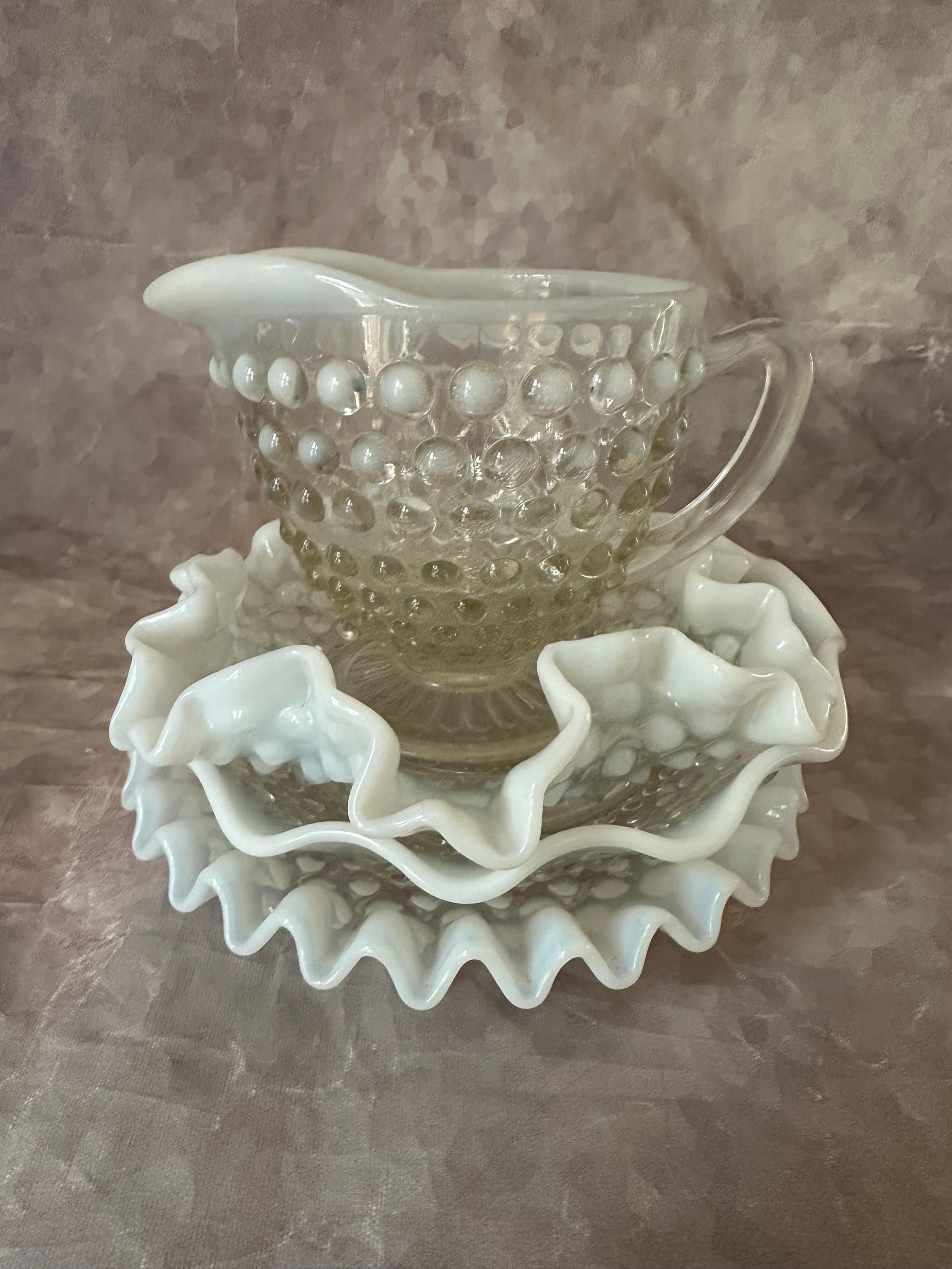 フェントン　ムーンストーン　ホブネイル　オパルーセント フェントン ムーンストーン ホブネイル オパルーセント Vintage Fenton