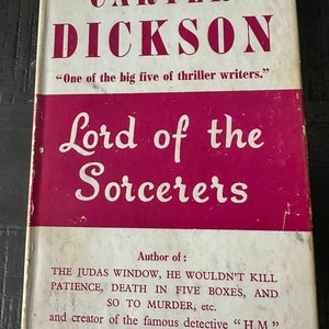 Lord of the Sorcerers~ 1946 1st Edition Hardcover~ Carter Dickson~ with Dustjacket FREE SHIPPING
