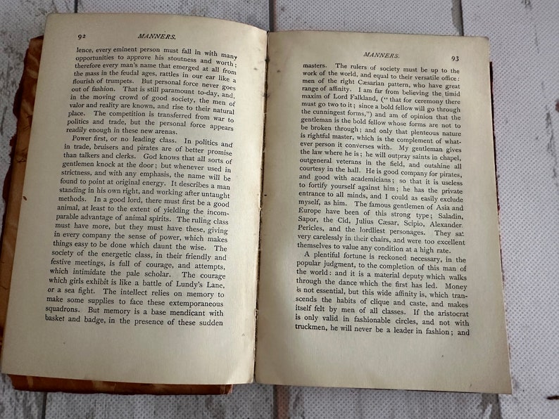 Ralph Waldo Emerson "ESSAYS" Second Series Softcover~Antique Publication 1800's Thomas Y Cromwell New York~ Antiquarian Book FREE SHIP image 6
