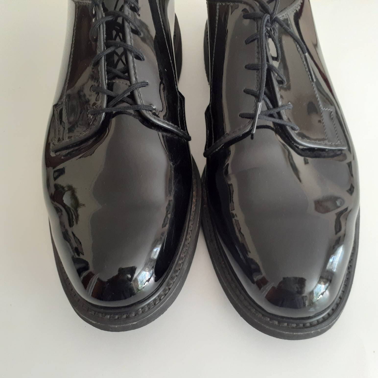 bates patent leather boots