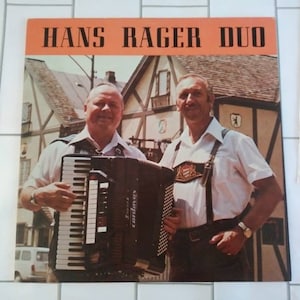Vintage HANS RAGER DUO German American Accordian Melodies Vinyl~ Tested~ Free Ship