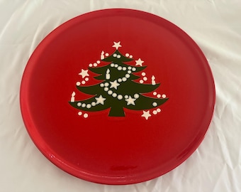 Waechtersbach Western Germany Christmas Tree Platter~ 12.25" Excellent Condition FREE SHIPPING