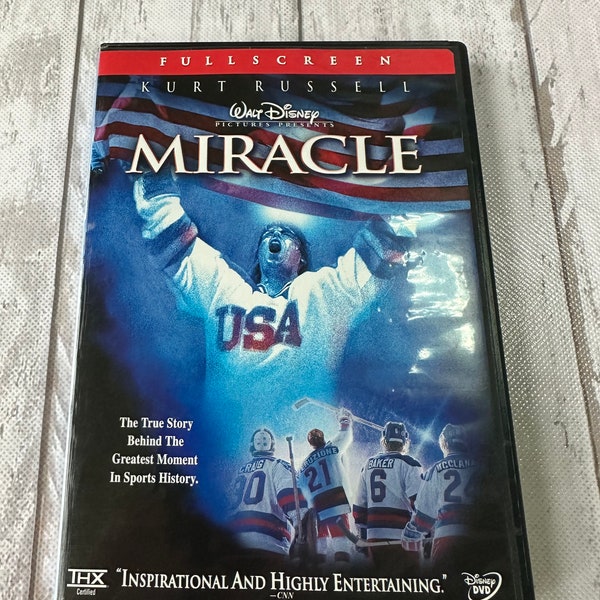 Miracle~ Miracle on Ice ~ 2 DVD Set Disney Kurt Russell~Olympic History~ Play Tested Full Screen ~ FREE SHIP