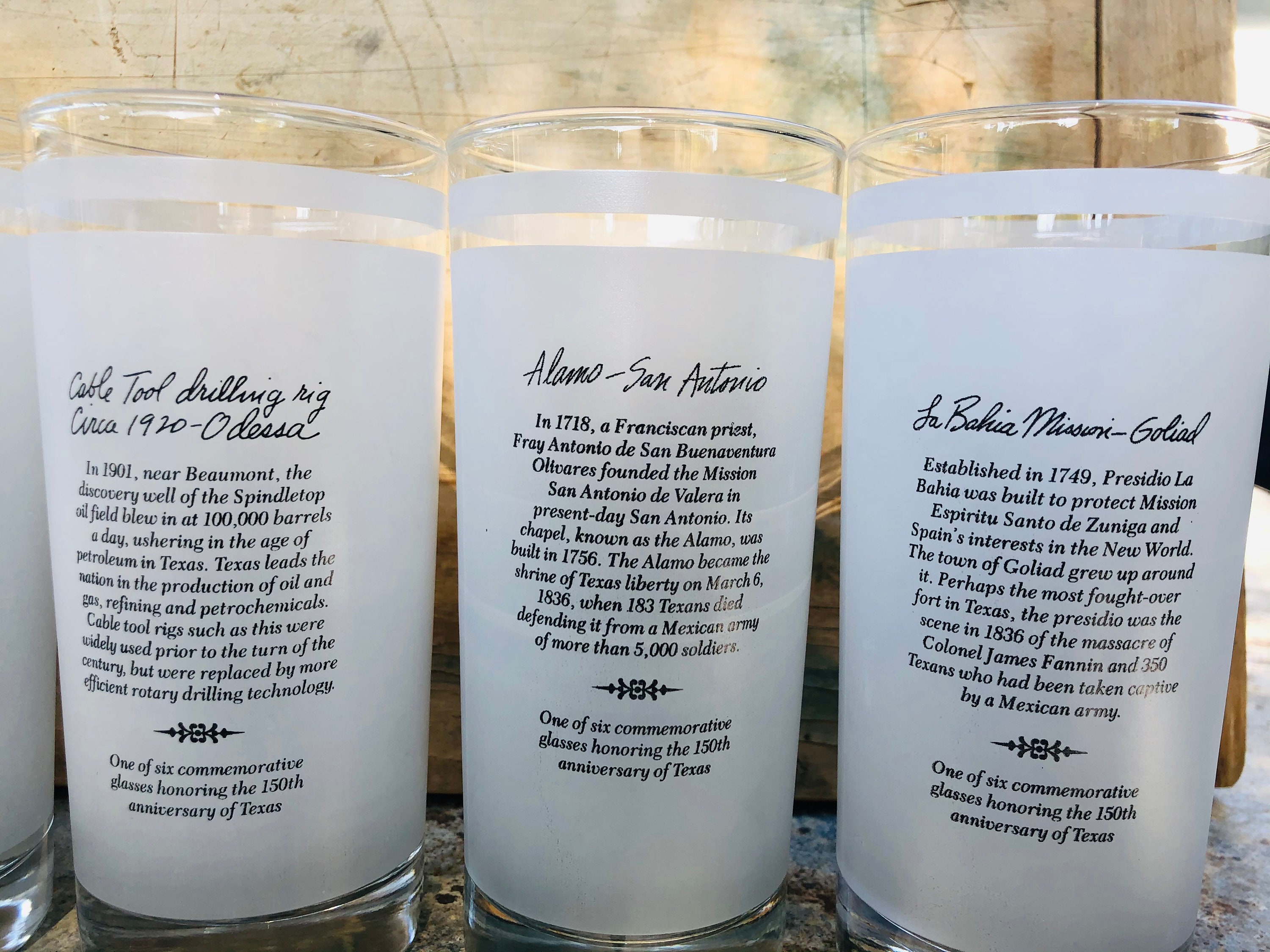 Set Drinking Glasses Barware texas Memorabilia Etsy
