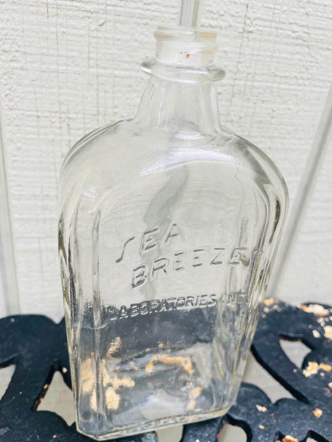 Sea Breeze Glass Bottle Vintage Glass Bottle Clear Bottle - Etsy UK