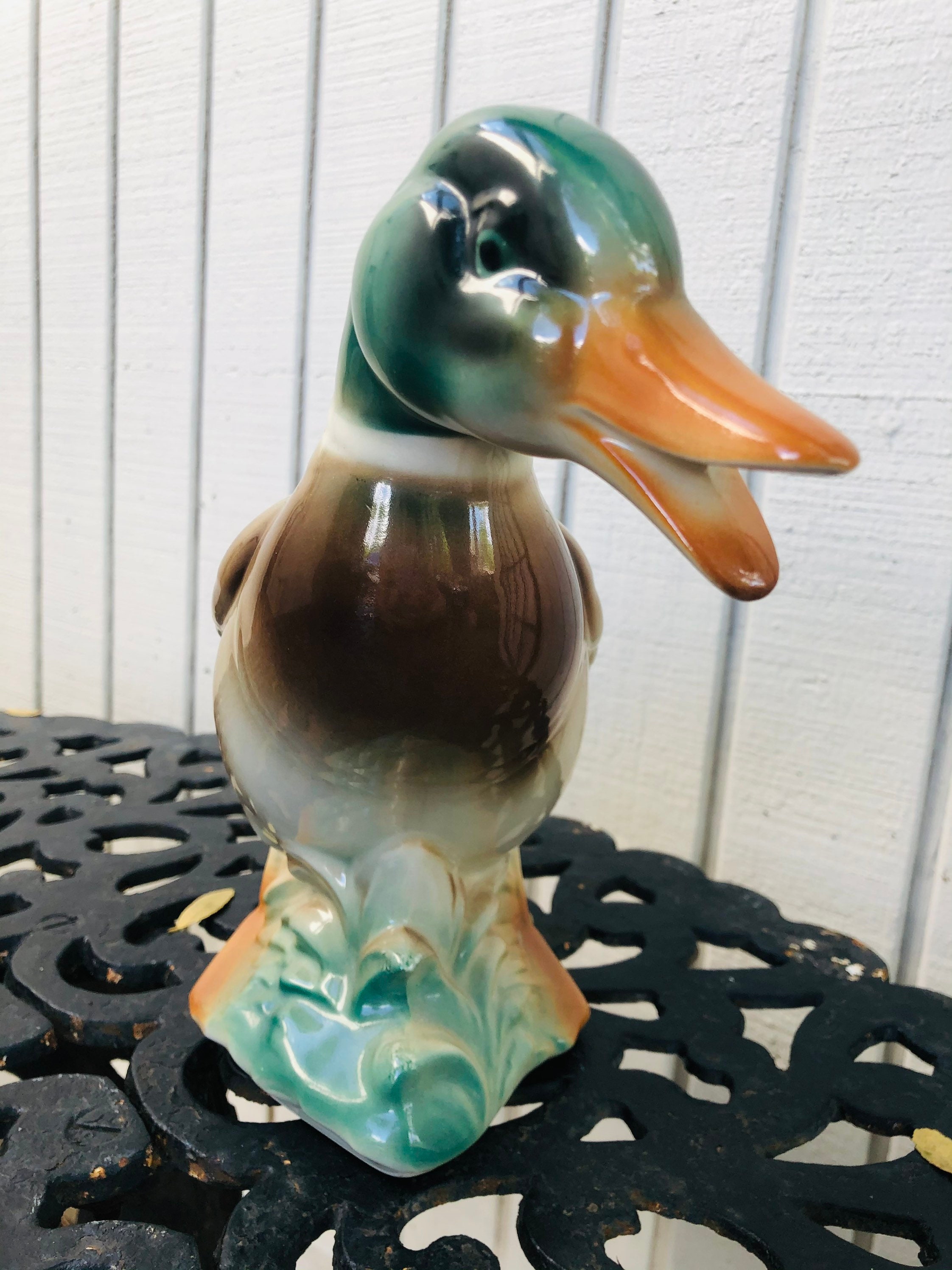 ceramic duck statue