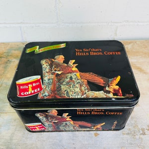 Vintage Biscuit Box - Hills Bros - Coffee-Tin Box