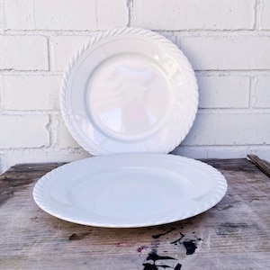 Wedgwood Ralph Lauren Dinner Pates-Clearwater- China Platter-10” Plate-Serving Piece- Ralph Lauren-China-White China