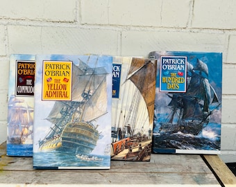 Vintage Book Set- Sailing -Boat-Yachting- Fiction Hardbacks- Jacket Covers-Patrick Obrien