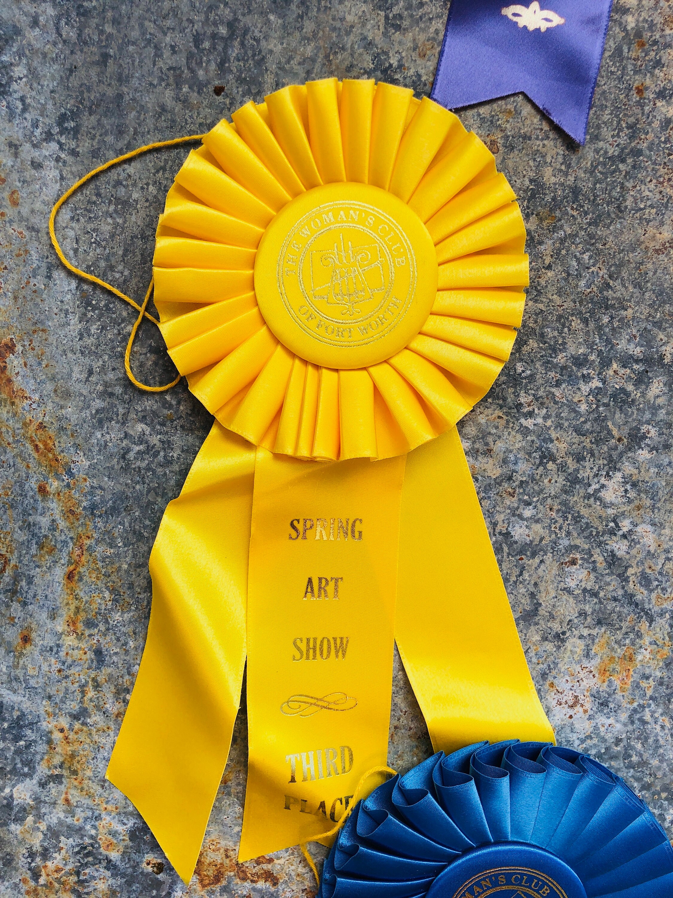 Vintage Art Award Ribbons - Satin Trophy Rosettes, Set of 5 - Etsy