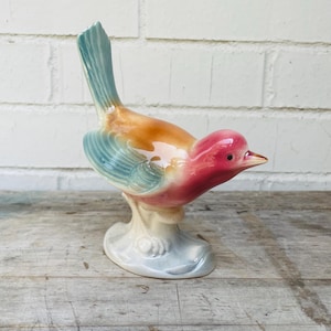 Vintage China Bird -China Bird - Bird Figurine - Bird Statue - Easter Decoration-Porcelain Bird