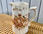 Queen Victoria 1897 Pitcher - Diamond Jubilee - Souvenir- England - Ironstone Style