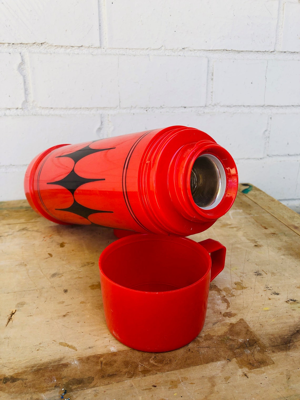 Aladdin Thermos With Lid Cup Red and Black Etsy
