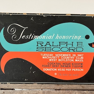 Vintage Sign - Heavy Cardboard- Nautical- Fish - Fishing -1960s- Whale-Coastal