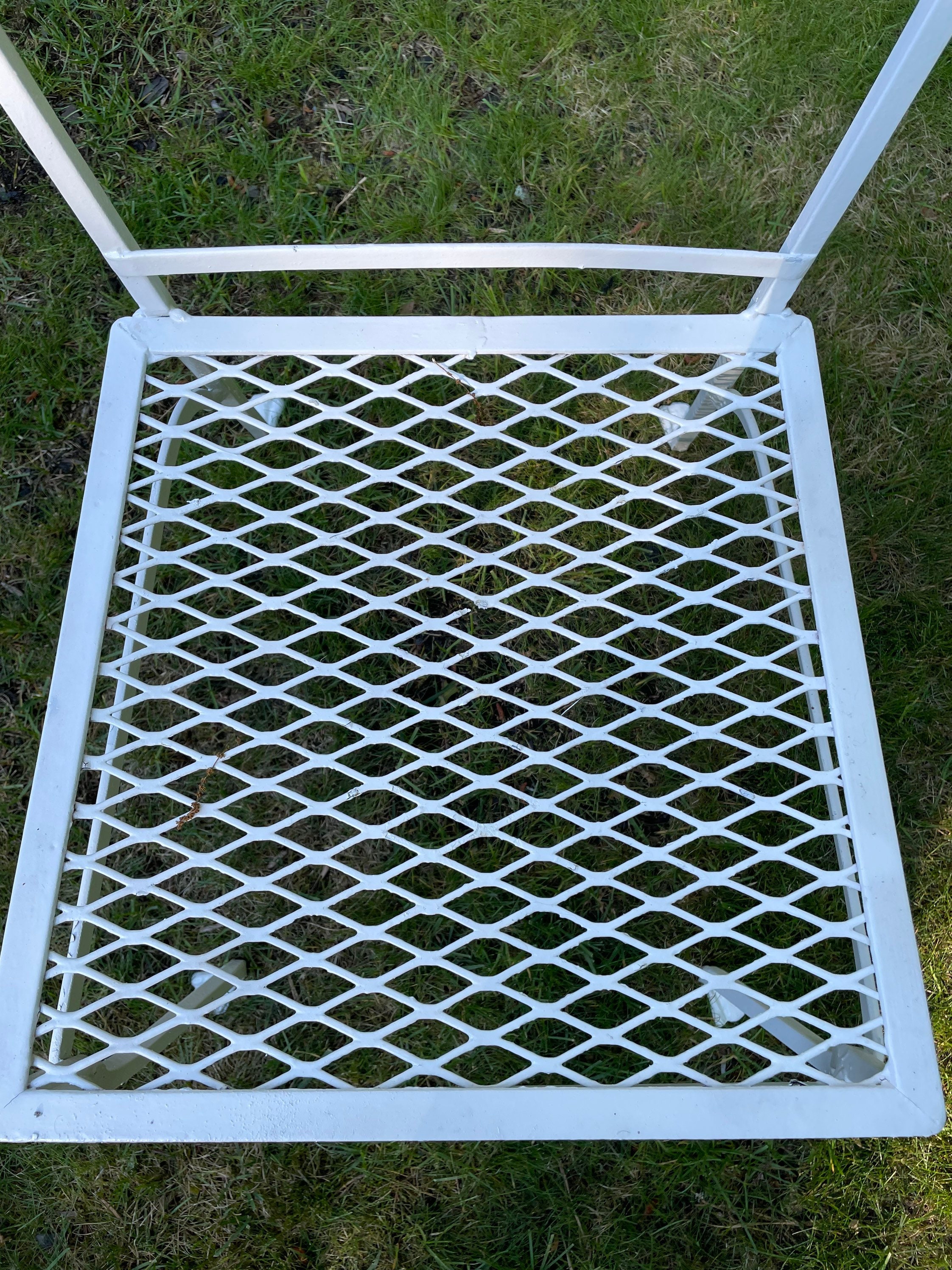 Vintage Patio Juego de Mesa y Cuatro Sillas Hierro Blanco | Etsy