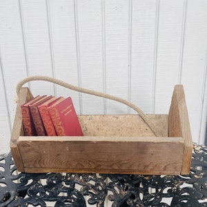 Wood Tool Box - Vintage Tool Box - Carrying Caddy - Storage Box