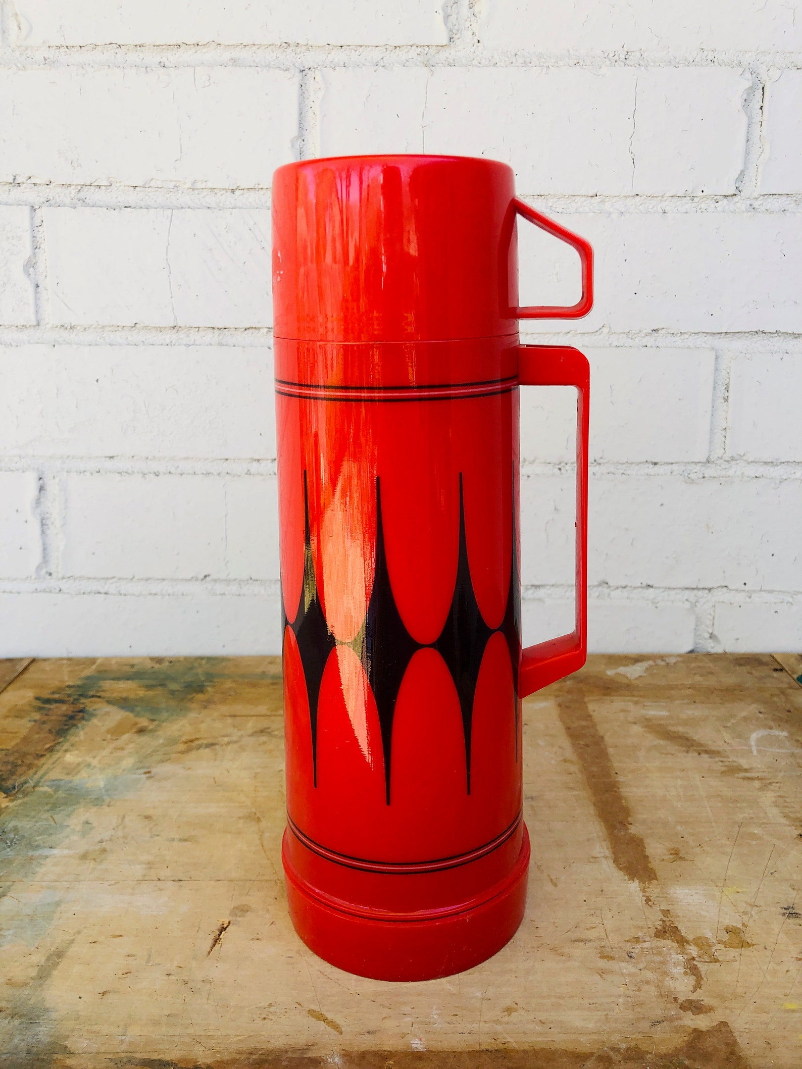 Aladdin Thermos With Lid Cup Red and Black Etsy