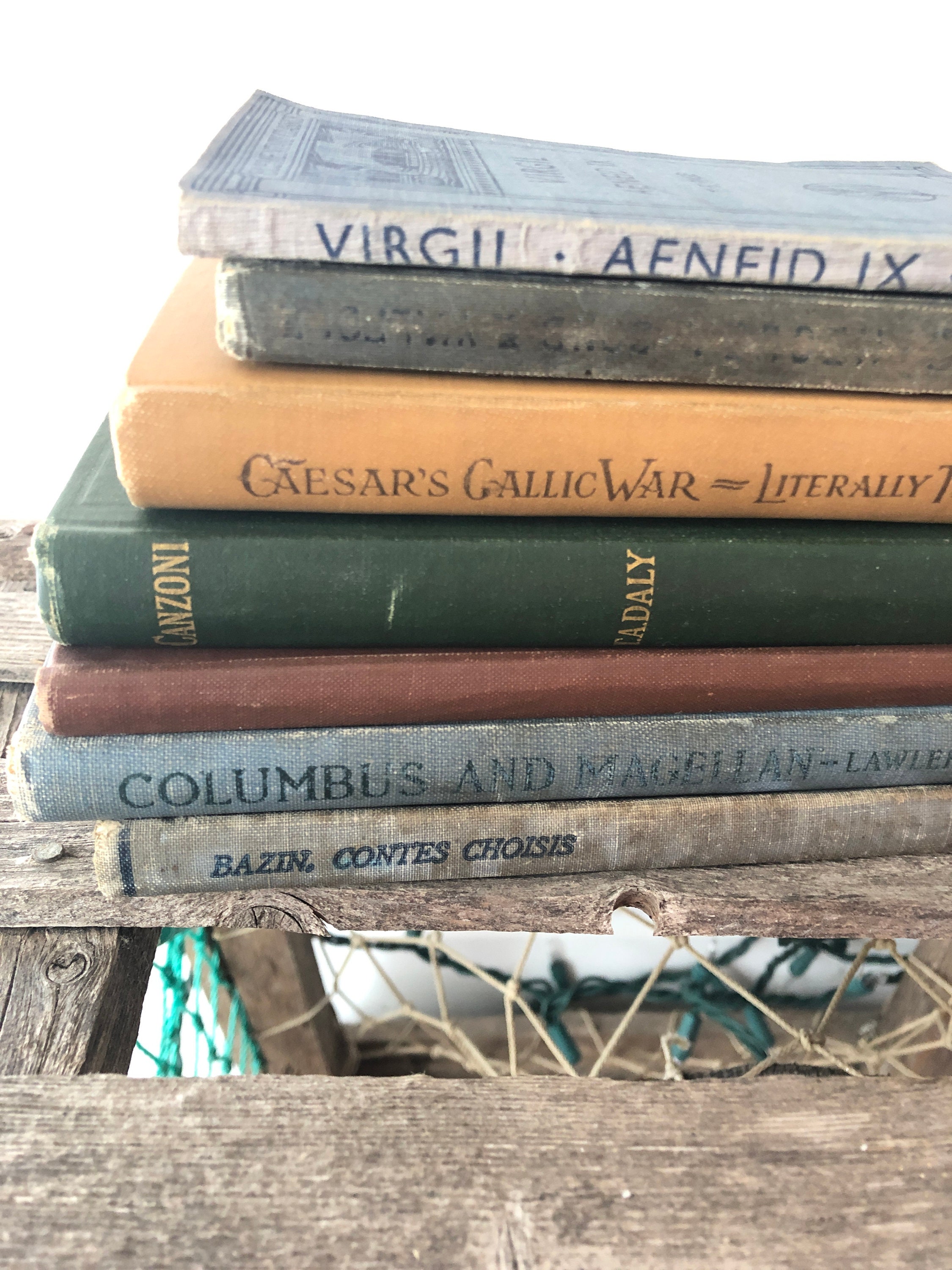 Set of Seven Vintage School Books Etsy