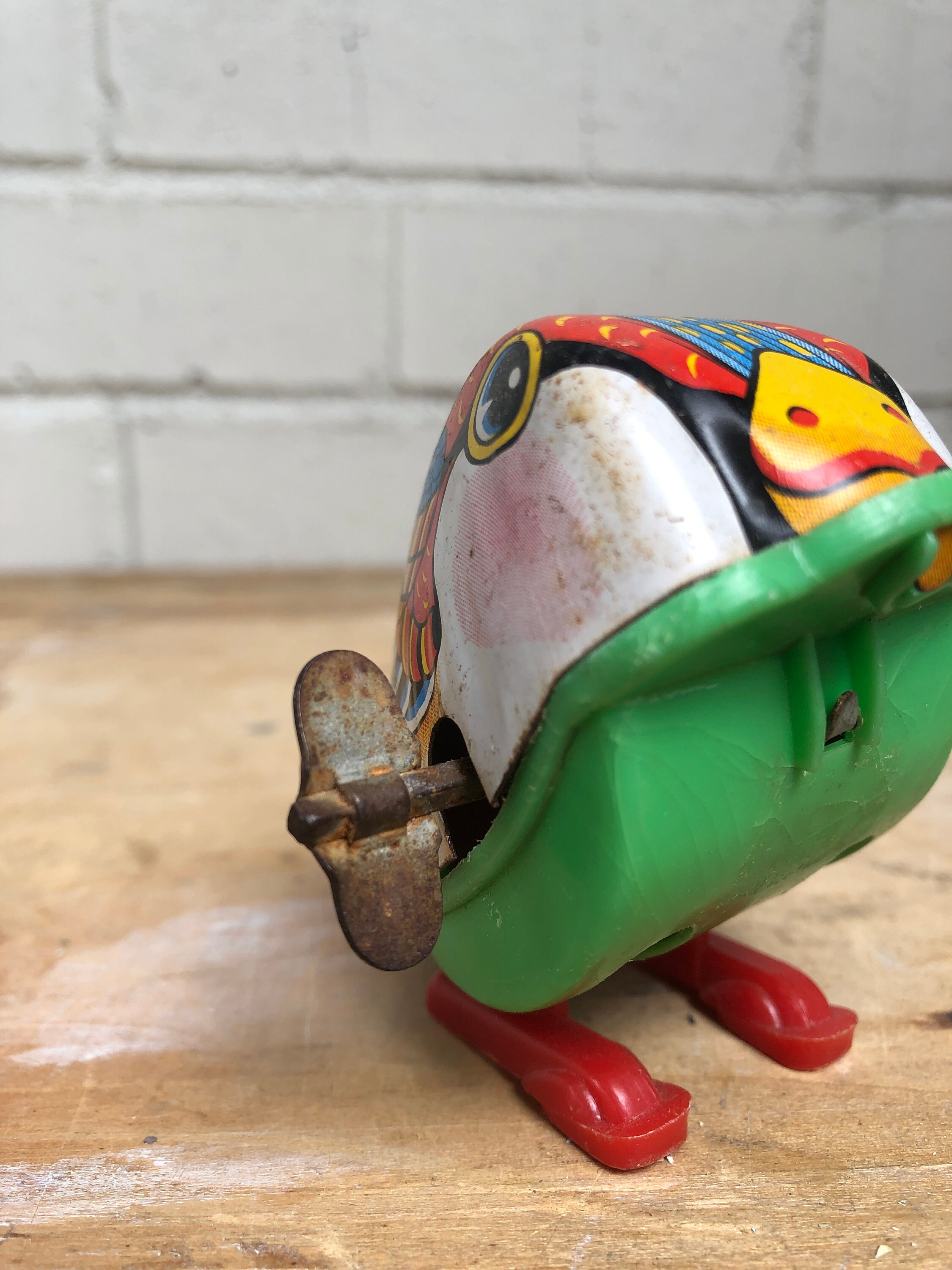 Vintage Tin Wind Up Toy Bird Parakeet Child Collector Etsy