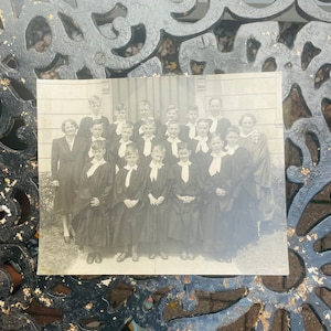 Choir Photograph- Vintage Black and White Photograph - Church Photo- Religious- Wall Art-Old Choir Group Photograph