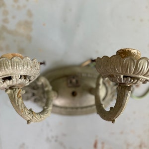 Antique Iron Art Deco Sconce- Vintage Lighting-Wall Sconce