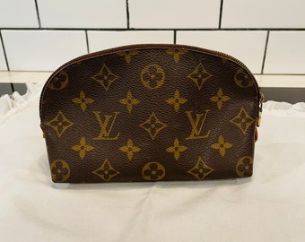 Vintage Louis Vuitton Makeup Bag- Designer Handbag - Label - Authentic