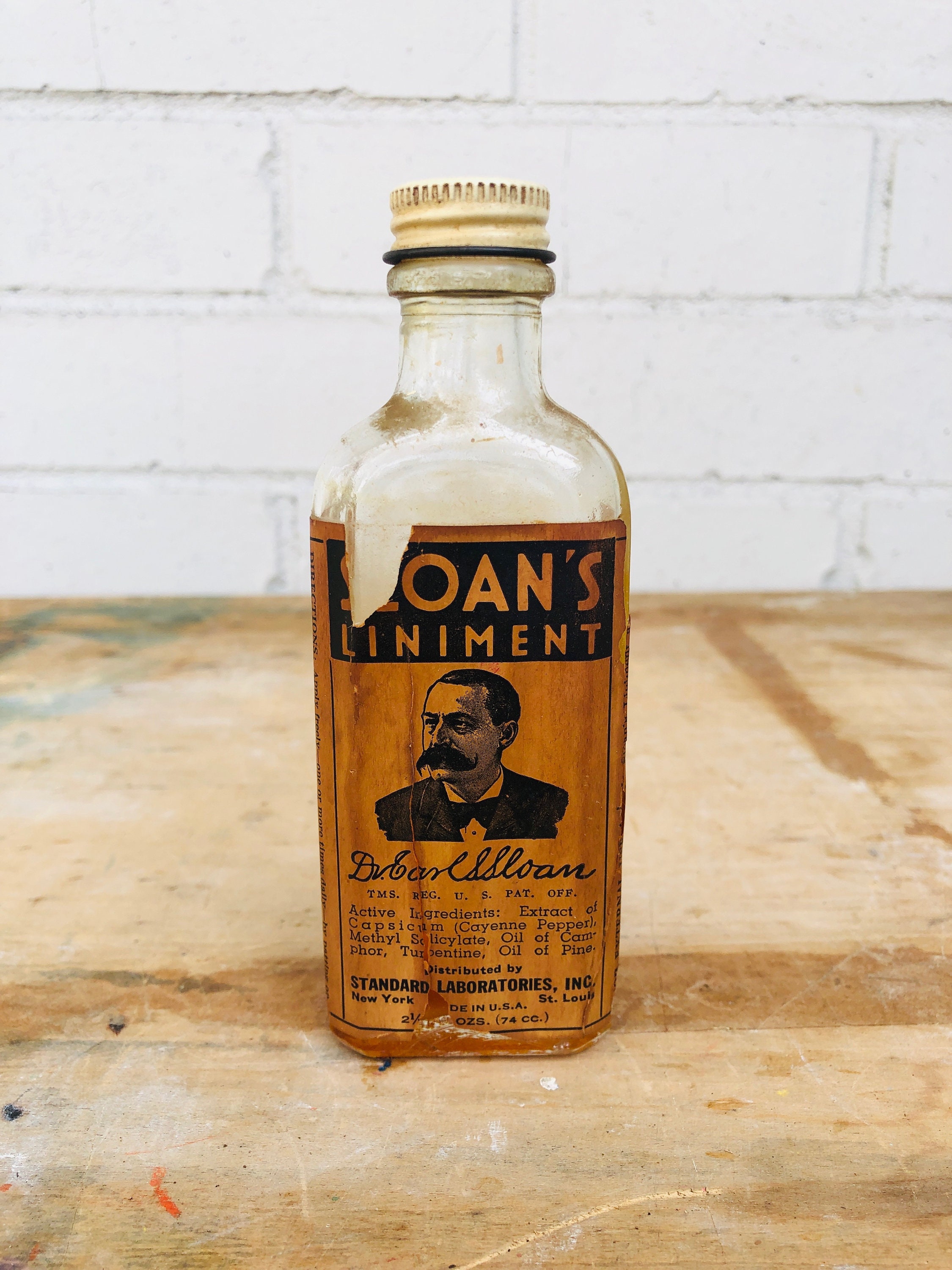 Sloan's Liniment Medicine Bottle Antique Apothecary Etsy UK