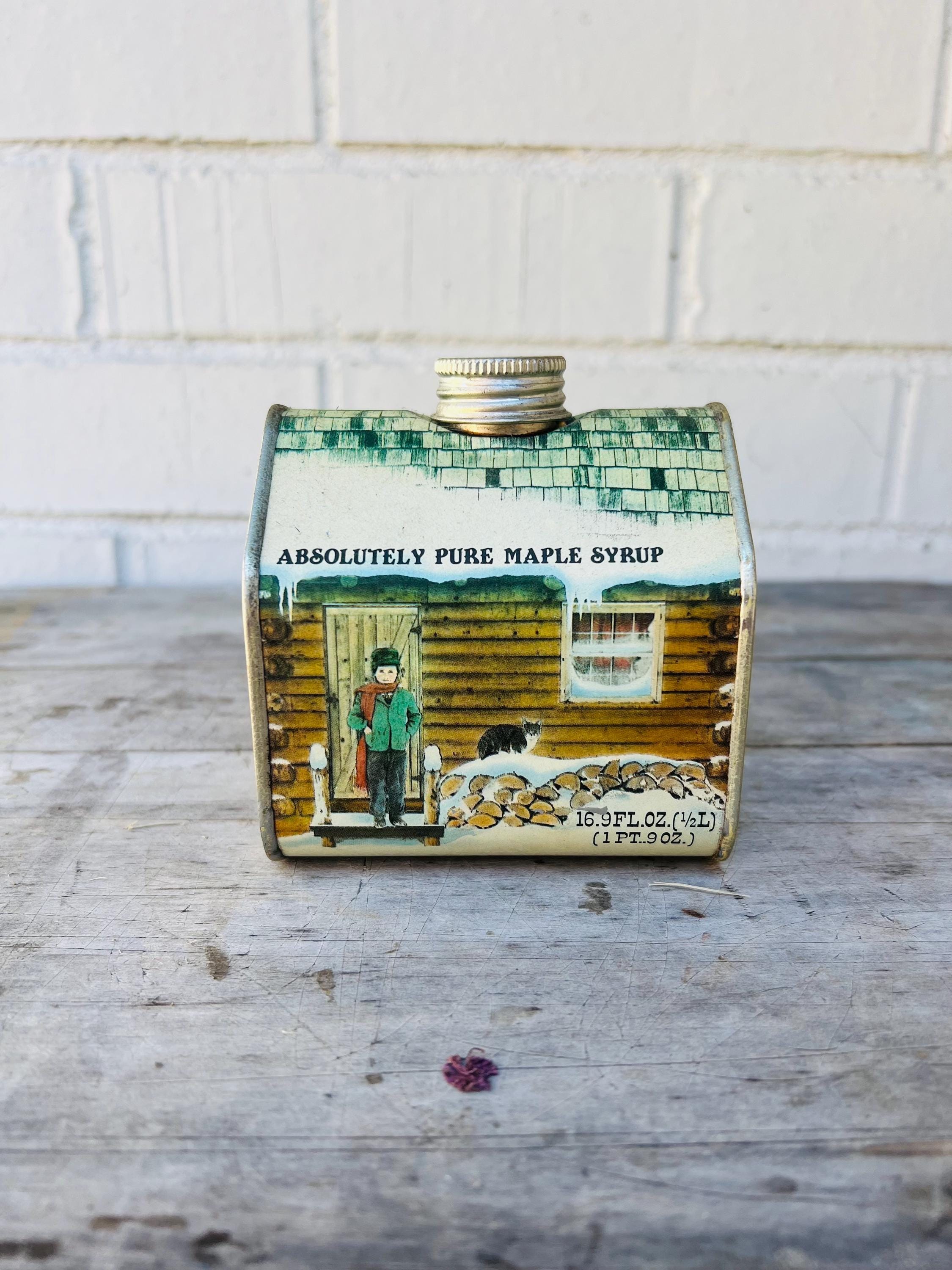 Vintage Log Cabin Syrup Tin - Etsy
