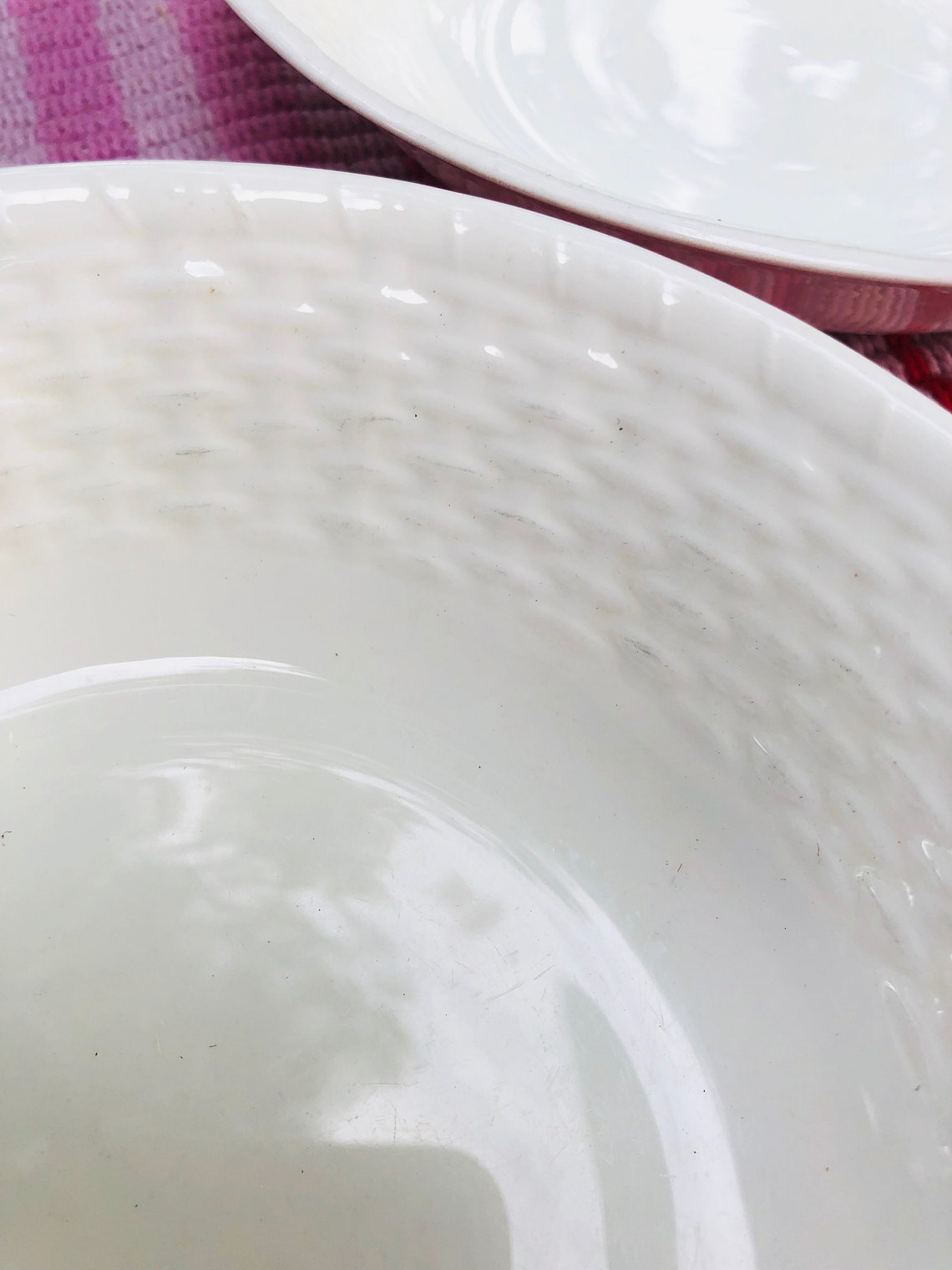 Wedgewood Cereal Bowls Nantucket White Basket Weave Etsy