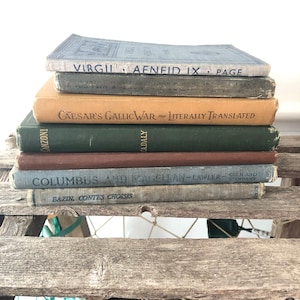 Set of Seven Vintage School Books
