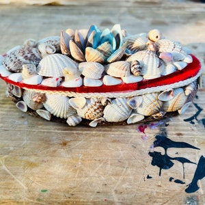 Vintage Sailor’s Valentine Box-Jewelry Box-Gift Box- Seashell-Nautical-Coastal