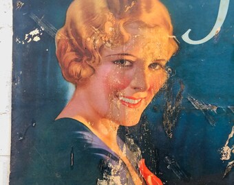 アンティーク 1920s頃 SNUFF COMPANYのブリキ看板 ティンサイン