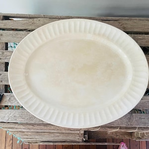 Ironstone Platter - Oval Platter - Serving Piece -White- Made in England-Serving Piece