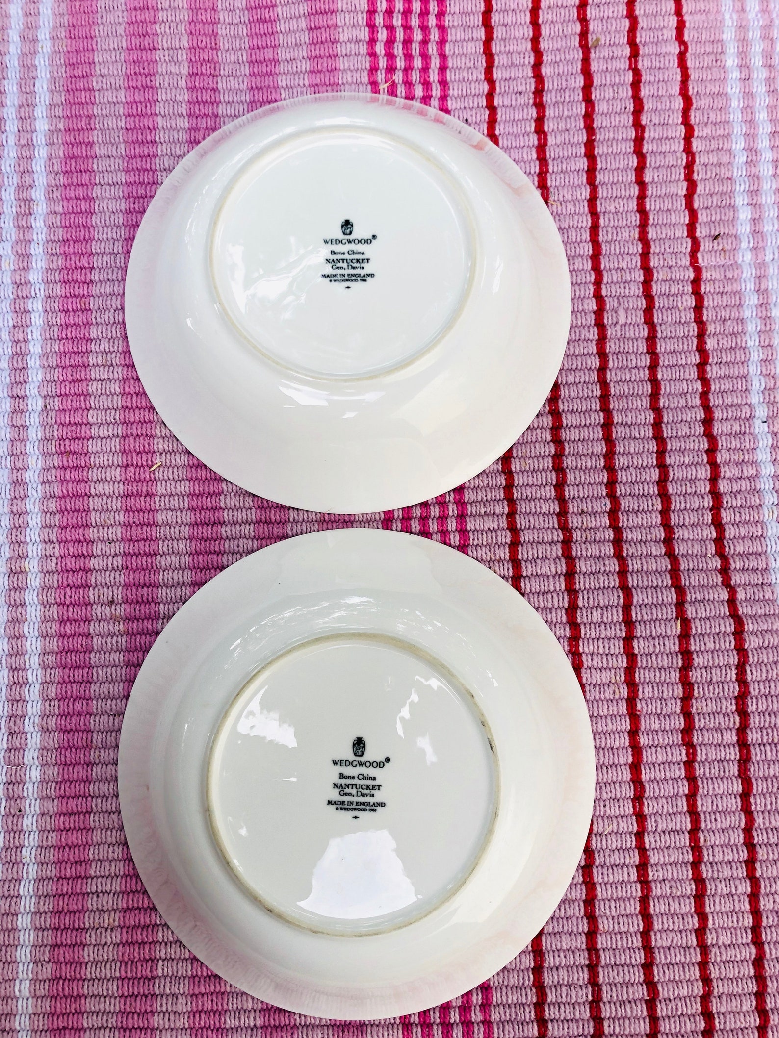 Wedgwood Nantucket Basket Weave Bowls set Nantucket White Etsy