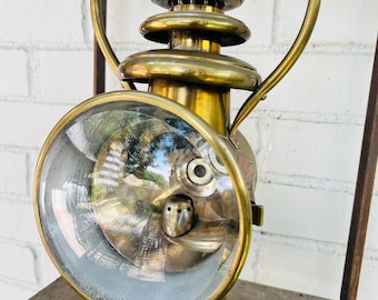 Antique Brass Carriage Lamp -  - Solar 41A - Automobile Lantern- Badger Brass Lamp